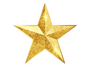 Obraz premium Golden star with glitter effect