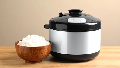 Cooked Rice in Rice Cooker.