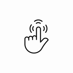 Obraz premium finger tapping screen icon sign vector