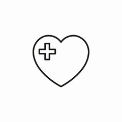 Obraz premium heart cross symbol icon sign vector
