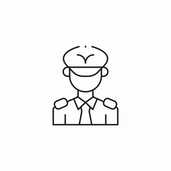 pilot uniform person icon sign vector