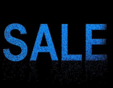 Blue Sale Sparkle Text Effect.