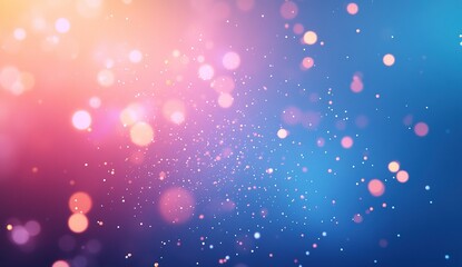 Abstract background with molecules and bubbles on a blue gradient, a concept of science or medical research in the field of biometric analysis. AI generative technology for a 35mm lens natural light