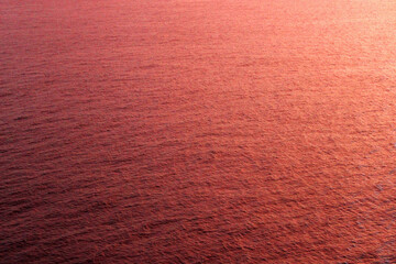 Caribbean Scene with sunset reflection in water