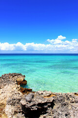 perfect blue waters in the Caribbean