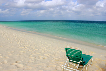 Chair on Beach in the Caribbean