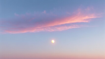 Fototapeta premium Serene Twilight Moon with Pastel Clouds
