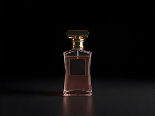 Perfume bottle mockup on dark