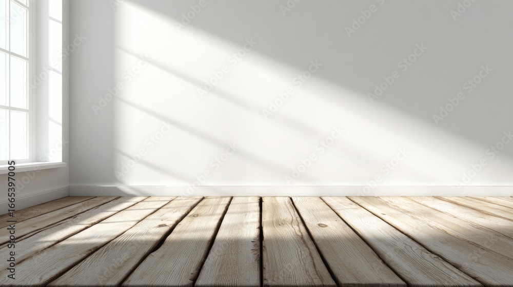 Poster sunlight streams through windows onto a wooden floor creating a warm and inviting indoor atmosphere 