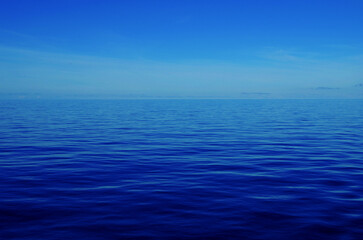 Blue Skies and calm water in the caribbean