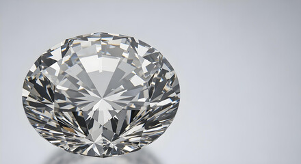 Diamond in a clean, luxurious studio	