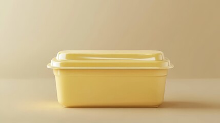 Butter or margarine container design template.  A simple, realistic outline drawing with space for text.
