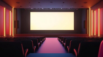 Empty slide presentation template. 3D model.
