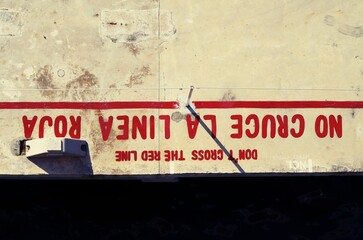 do not cross the red line
