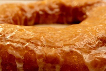 Large Doughnut Cake on a White Plate