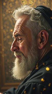 Jewish priest hears Jesus preach and becomes humble