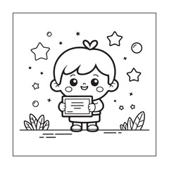 Bold & Easy Back to School Coloring page, back to school coloring book – fun and easy coloring pages for kids, simple, bold, and engaging illustrations of school supplies