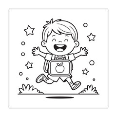 Bold & Easy Back to School  Coloring page