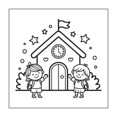 Bold & Easy Back to School  Coloring page