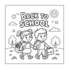 Bold & Easy Back to School  Coloring page