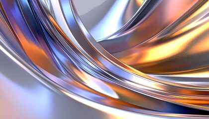 Abstract Metallic Swirls with Gradient Design.
