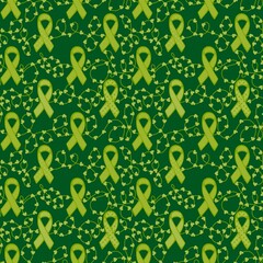 Breast cancer month seamless pink ribbon day mammogram pattern for medical accessories and medicine textiles