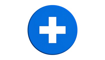 Obraz premium Blue Medical Cross Icon.