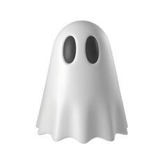 White ghost. 3D ghost model.