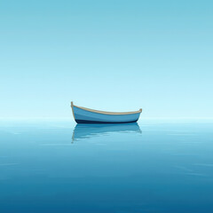 Naklejka premium boat on the water