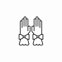 Fototapeta premium bow gloves icon sign vector