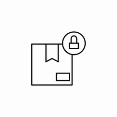 Fototapeta premium locked protected box icon sign vector