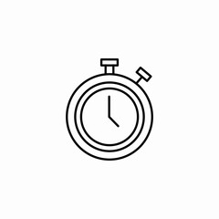 stopwatch clock timer icon sign vector