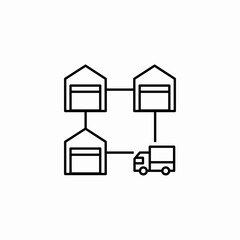 warehouse delivery icon sign vector