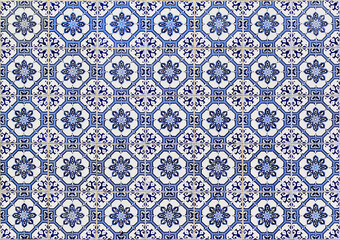 Tiles pattern on wall in Tijuca neighborhood, Rio de Janeiro, Brazil