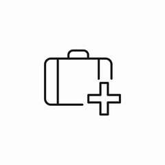 add travel luggage icon sign vector