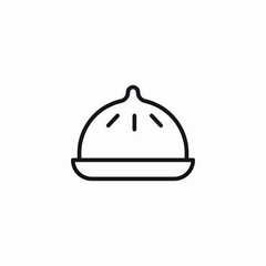 bun bread icon sign vector
