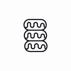 doghnut pile icon sign vector