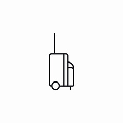 handle luggage icon sign vector