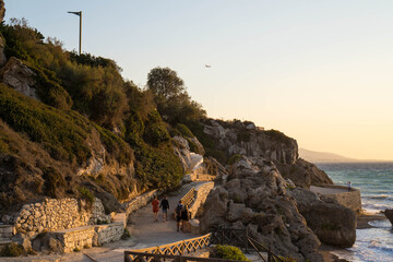 Fototapeta premium sunset trail by the sea