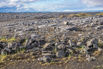 Landscape in north part of Iceand in volcanic area