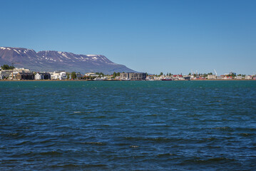 Fototapeta premium Akureyri city in the north part of Iceland