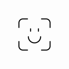 facial expression recognition icon sign vector