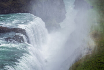 Canyon next to Gullfoss waterfall in southwestern part of the Iceland