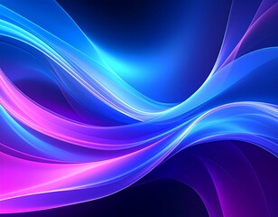 Abstract Blue Purple Waves.