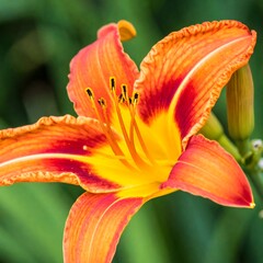 Close-up of an orange and yellow lily
