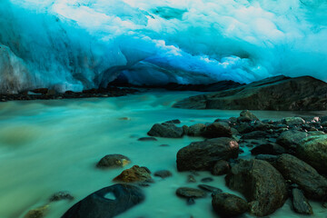 inside the glacier