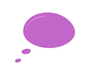 Round doodle organic speech balloon icon in vibrant color and hand drawn style. Thought bubble and chat box for conversation or message context. Playful look for dialogue comment in modern design.