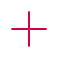Fototapeta premium Pink Plus Icon. Pink Cross Icon. Pink Plus Symbol Png.