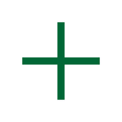 Obraz premium Green plus icon. Green cross icon. Green plus symbol png.