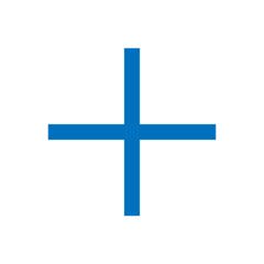 Obraz premium Blue plus icon. Blue cross icon. Blue plus symbol png